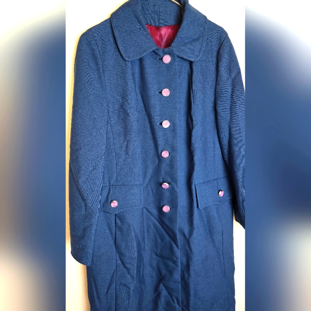 Vintage Women's Blue Coat Size In Descrip.